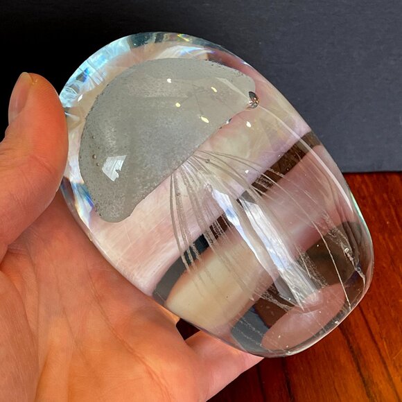 Handmade Glass Jellyfish, Jellyfish Ornaments, Handmade Art Glass Sculpture - Picture 5 of 7